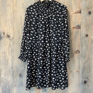 Madewell long sleeve floral babydoll dress